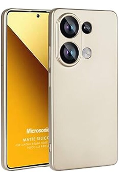 Genel Markalar Microsonic Matte Silicone Redmi Note 13 4G Kılıf Gold [Redmi Note 13 4G Ile Kılıf - Gold]