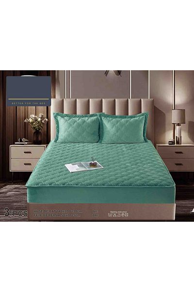 FIONNA.RO Velvet Topper Cover 140x200cm - Turquoise