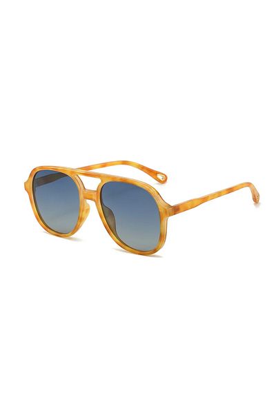 Toz Vintage Zoreya Orange Patterned Vintage & Retro Unisex Sunglasses