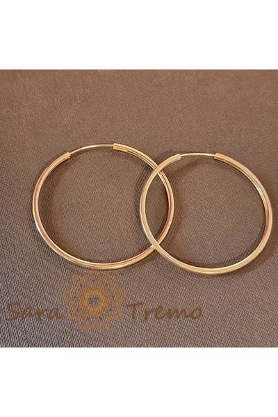 saratremo Classic Large Hoop Earrings 4.7 cm – Timeless Elegance and Brazilian Quality