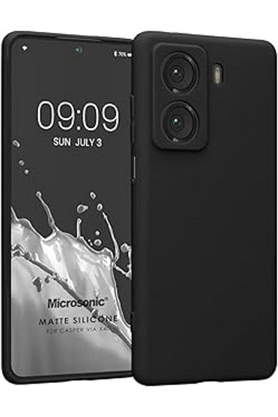AMAZON TOHUM Microsonic Matte Silicone Case for Casper Via X40 Black [Case Compatible with Via X40 - Black]