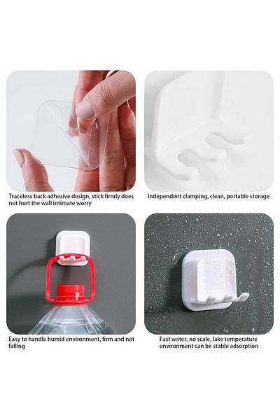 OEM Set of 2 Yemiany toothbrush holders, 5.2 x 5.2 cm, plastic, white