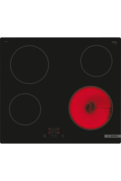 Bosch Plită | PKE61RBA2E | Electrică | Număr de arzătoare/zone de gătit: 4 | Tactil | Temporizator