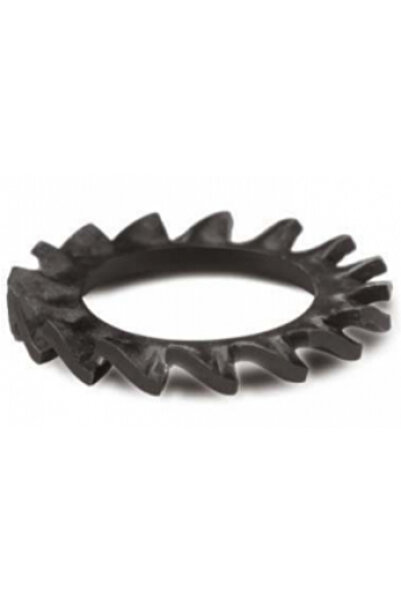 Norm Tırtıllı Rondela DIN 6798A Siyah (100 Adet) - Çap;M4