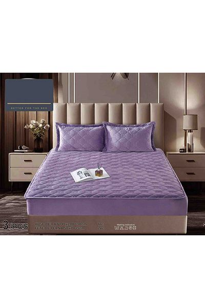 FIONNA.RO Velvet Topper Cover 140x200cm - Lilac