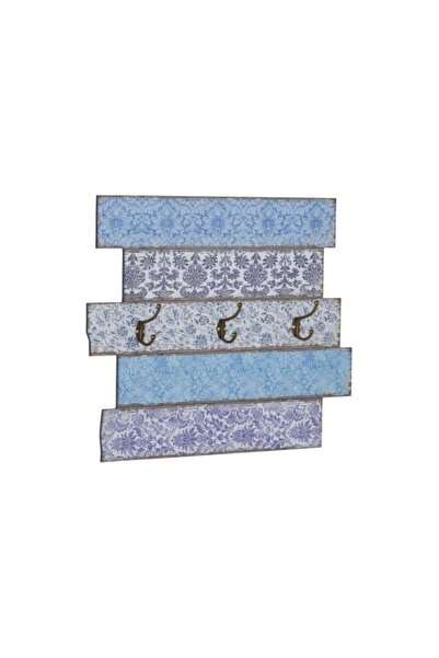 luna home Sibiu Emma hanger made of pastel blue MDF with a vintage look 66x55 cm