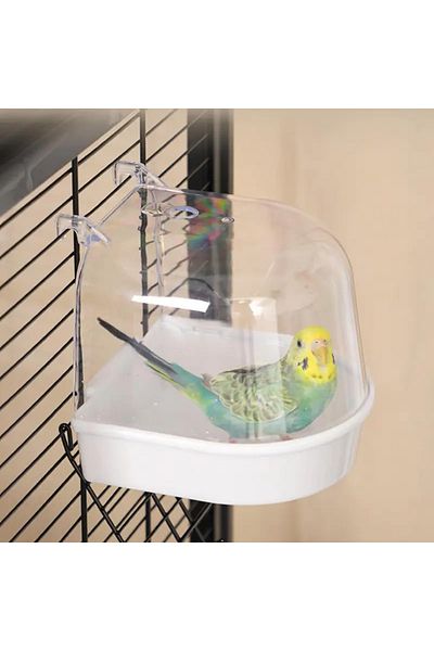 Lady Fify Cage Attachable Bath for Bird and Parrot (Pink)