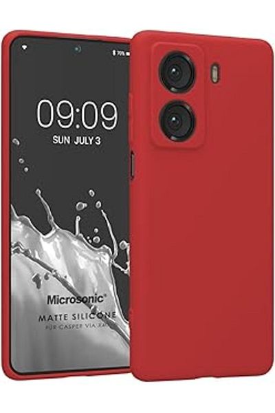 AMAZON TOHUM Microsonic Matte Silicone Case for Casper Via X40 Red [Case Compatible with Via X40 - Red]