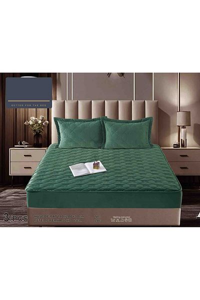 FIONNA.RO Velvet Topper Cover 140x200cm - Green