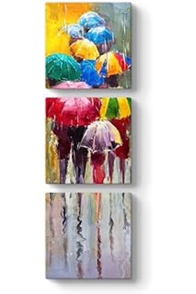 AMAZON TOHUM Tabloshop Rainbow Colored Umbrellas 30 X 96-3 Pieces
