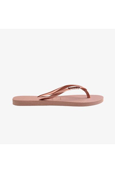 Havaianas Γυναικείες ροζ παντόφλες Slim Metallic Logo
