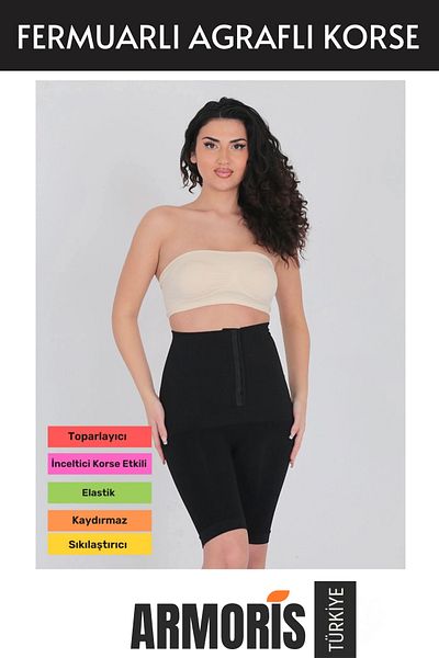 Armoris New Season High Waist Slimming Toning Firming Zippered Underwire Jumpsuit Corset