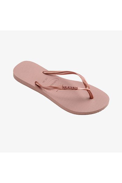 Havaianas Γυναικείες ροζ παντόφλες Slim Metallic Logo