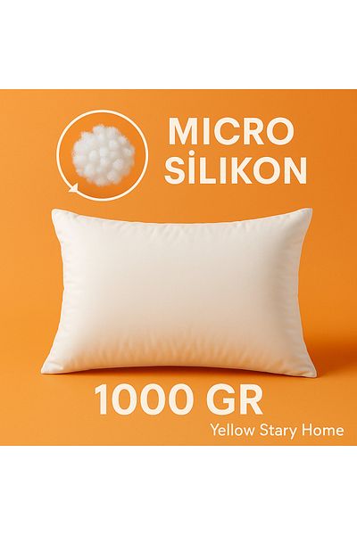 YELLOW STARY HOME DECOR 6 Pieces Micro Silicone Pillow Antiallergic Home, Hotel, Dormitory, Course, Boarding Pillow 50X70 cm 1000 Gr