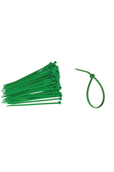 wei inox Set of 100 necklaces (mouses), pvc, green, 15 cm