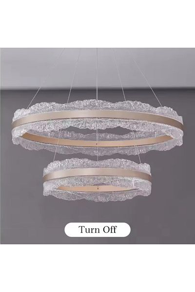 Kanz Modern two-ring bronze chandelier