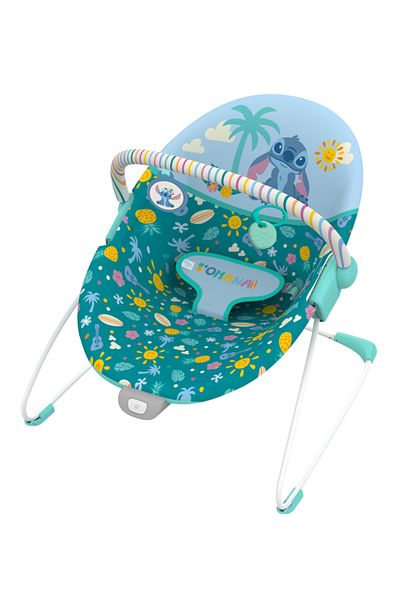 Bright Starts Stitch Ohana Paradise Vibrating Bouncer, 0 - 6 Months
