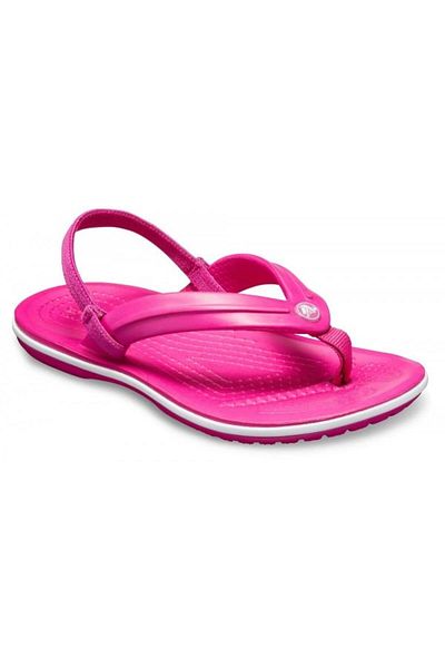 Crocs Kids' Crocband Strap Flip Flops 25-26 EU - C9 US Pink - Candy Pink