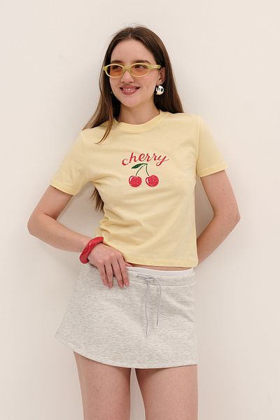 Addax Cherry Printed T-Shirt P10497