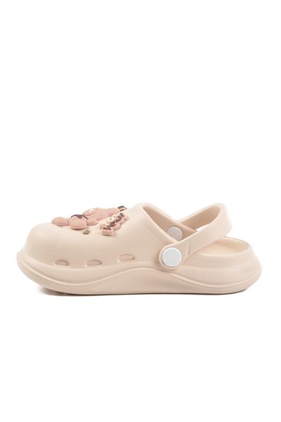 Aspor Ecru Girl's Sabo Slippers