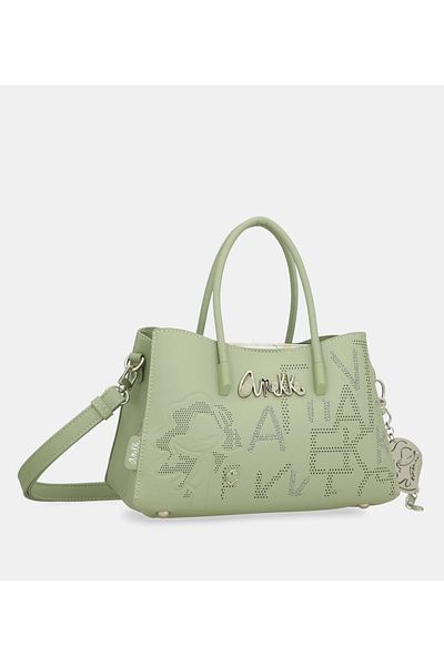 Anekke Poșetă – 27x17x12 cm, delicate green shade + gift bag