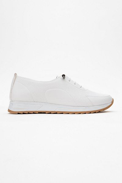 CCWAY AYAKKABI Women's Lace-Up Casual Shoes White Skin
