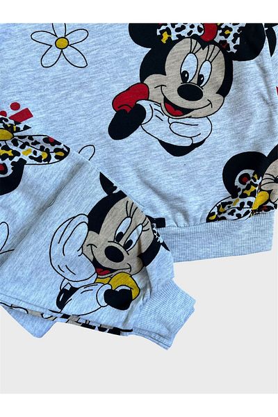 ALİŞ KİDS Girls' Cotton Gray Long Sleeve Seasonal Pajama Set