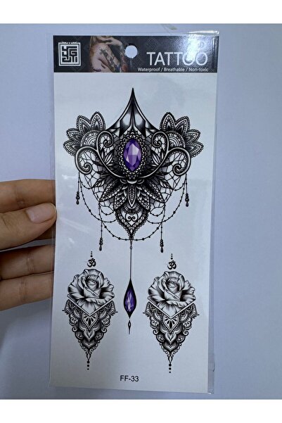 Arescollection 3d gerçek görünümlü suya dayanıklı 3lü kadın geçici dövme holiday tattoo