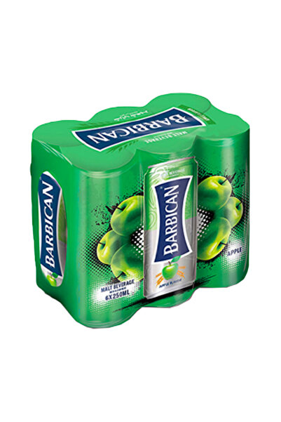 BARBİCAN مشروب الشعير بنكهة التفاح، علبة، 250 مل × 6