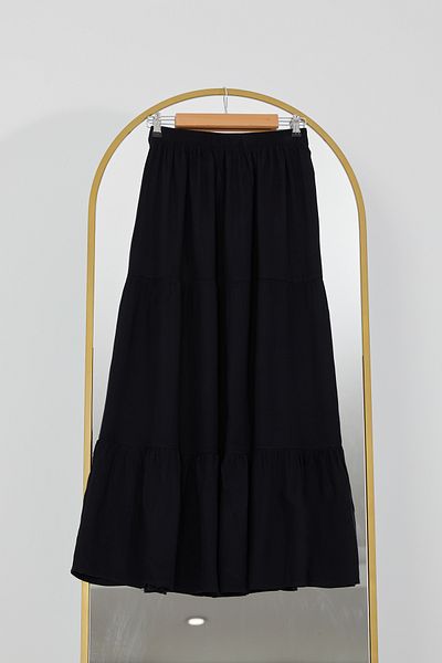 DPARİS Elastic Waist Layered Skirt
