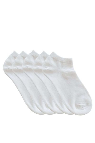 Centini Set of 5 pairs - Women's white socks, fine knit
