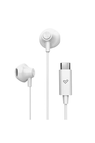 3 Przewodowe słuchawki douszne Energy Sistem EasyPods Type C, Snow | Energy Sistem