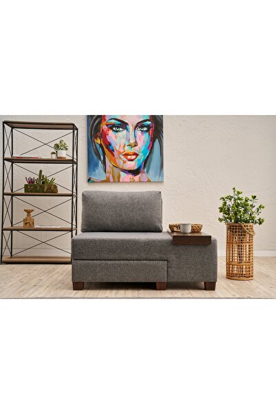 Vivense PERENNA YATAKLI TEKLİ KOLTUK, KETEN, GRİ, SAĞ