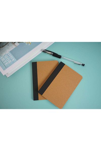 Midi Kraft paper splicing car wire notebook 2pcs set