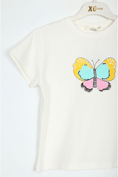 NK 38575 T-Shirt Ecru-Blue