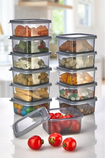 Ayshe Home Concept Set of 6 Tray Storage Containers Asorti̇ Color