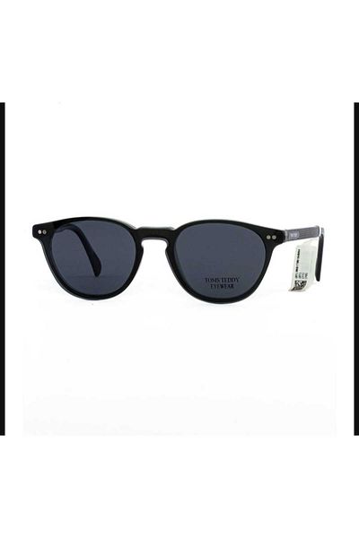 Toms Teddy Tt064 C405P 47Ekt Unisex Polarized Clip-On Blue Light Protection (Smoked/Black Handle)