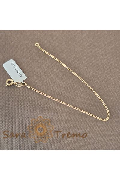 saratremo Classic fine bracelet model 3 with 1 gold plated Designo - 18 cm