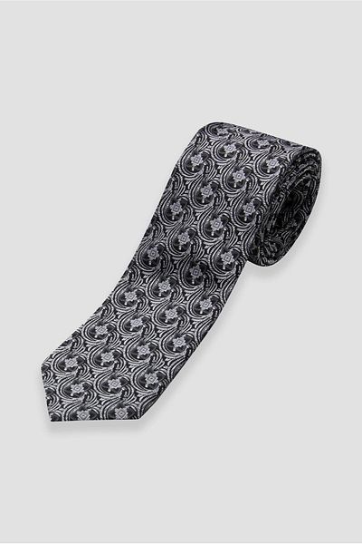 Abbate Tie 8 cm Microfiber Polyester Black Men's Patterned Tie