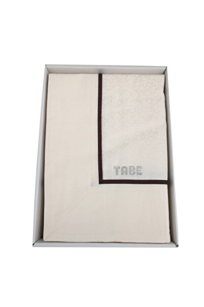 TABE Τραπεζομάντιλο damask σε χρώμα μαργαρίτας 160x220εκ., κρεμ