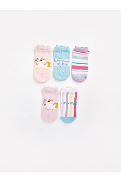 LC Waikiki Girl's Cotton 5-Pack Booties Socks
