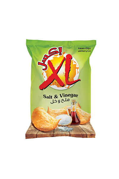 XL رقائق البطاطس بالملح والخل، 120 غرام
