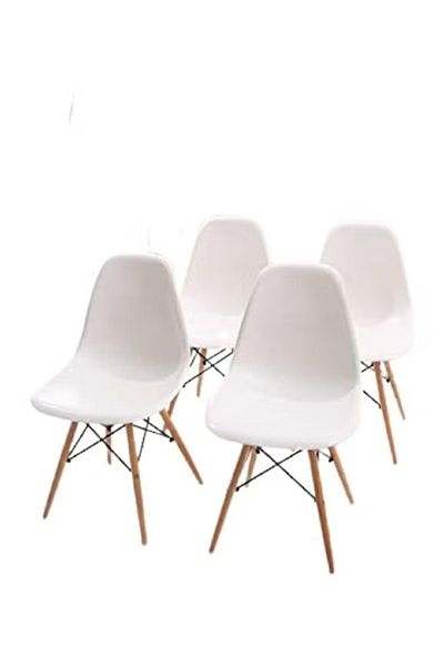 rexa 4-Piece Dining Chair Set with Wood Legs
