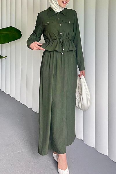 DPARİS Snap Detailed Jacket Hijab Dress