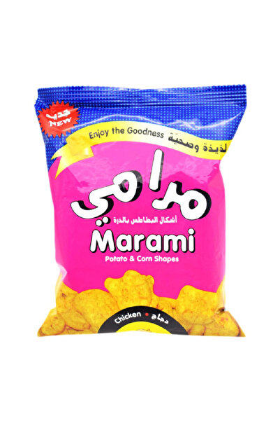 Marami أشكال البطاطس والذرة بنكهة الدجاج، 14 غرام