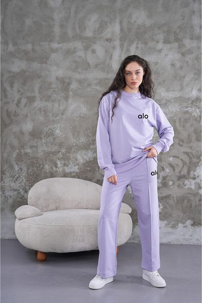 JANSO GROUP -Women's 2-Piece Set Sweatshirt - Pants Cotton Printed