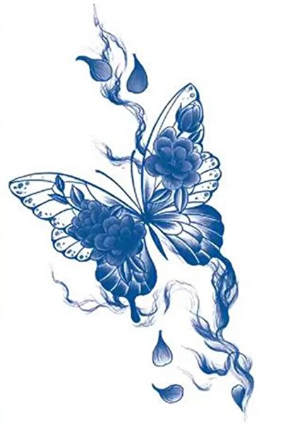 shai Kelebek Figürlü 12 Saat Sonra Kararan Geçici Dövme