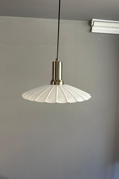 Bamyum Risso Beyaz Metal Avize Eskitme Fener Başlık Tekli Rustik Cafe Modern Sarkıt Aydınlatma