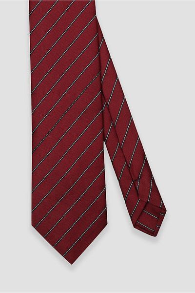 Abbate Tie 8 cm Microfiber Polyester Burgundy Men's Striped Tie