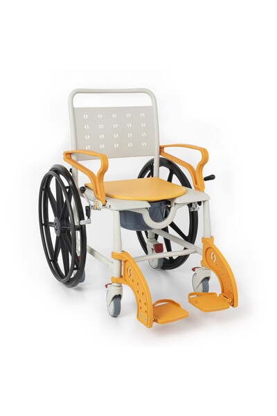 Comfort Plus Banyo Tuvalet Sandalyesi Turuncu | 6 Tekerlekli, Paslanmaz Gövde...